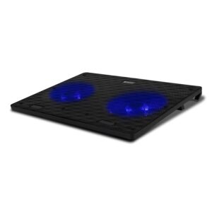 Zebronics, ZEB-NC3300 USB Powered Laptop Cooling Pad with Dual Fan, Dual USB Port and Blue LED Lights Electronic Gadgets